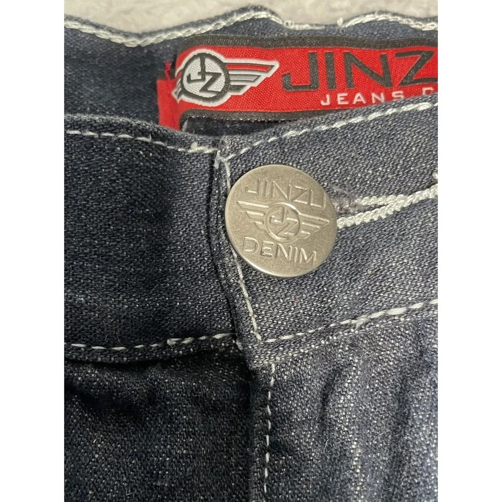 Vintage Y2K Jinzu Shorts Mens 38 Blue Denim Jorts Wide Leg Baggy Skater‎ Shorts